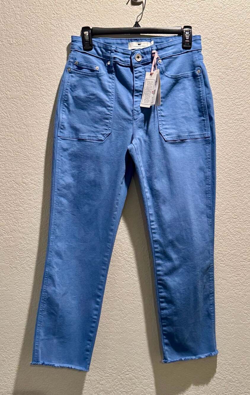 Vineyard Vines Jamie Patch Pocket Jeans Breaker Blue Size 28